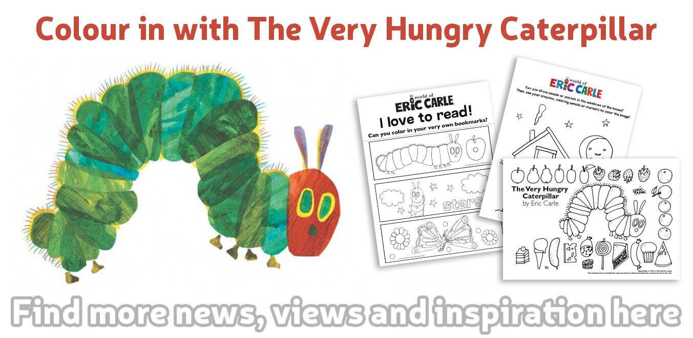 Colour in with The very Hungry Caterpillar