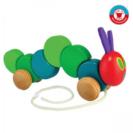Wooden pull along caterpillar top
