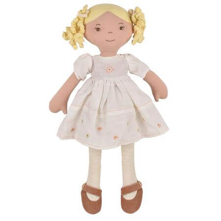 Priscy - Blonde Haired Doll with White Linen Dress
