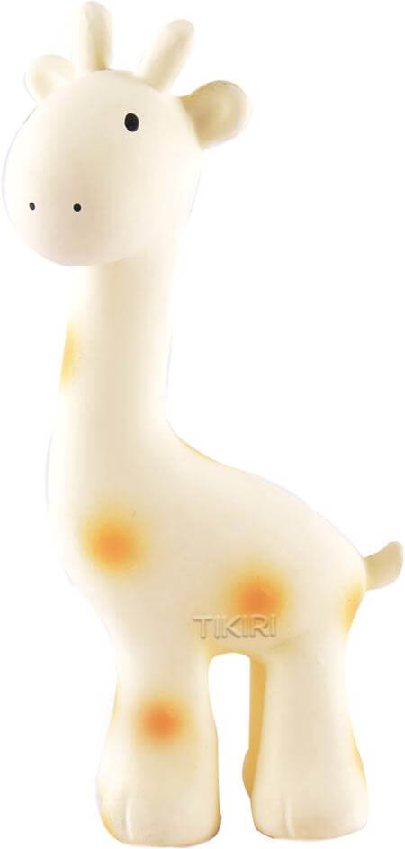 Giraffe  - Natural Rubber Teether Rattle & Bath Toy
