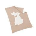 Flopsy Bunny Signature Knitted Blanket with soft toy