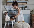 Cecilia -Dark Brown Hair Doll with Cream Linen Dress