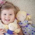Peggy - Blonde Hair with Lilac & Pink Dress