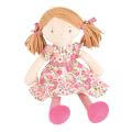 Fran - Light Brown Hair in Dark Pink & Green Dress
