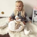 Carry Cot with Baby Grace with Bottle & Blanket
