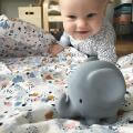 Elephant  - Natural Rubber Teether Rattle & Bath Toy