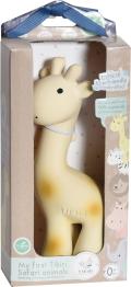 Giraffe  - Natural Rubber Teether Rattle & Bath Toy